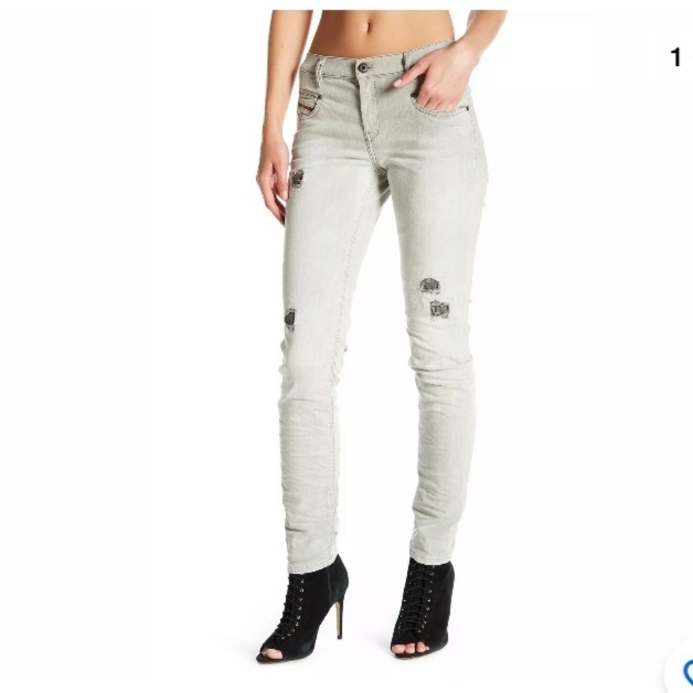 Diesel Light Wash Belthy Slim Straight Jeans